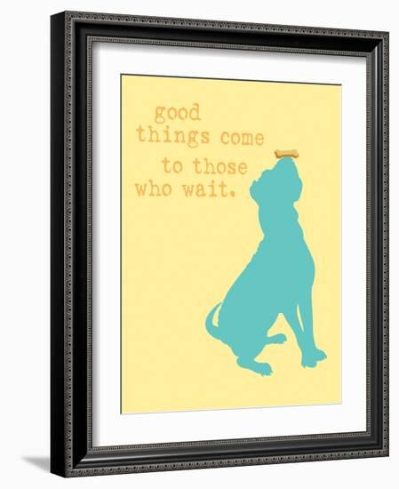 Good Things Come - Yellow Version-Dog is Good-Framed Art Print