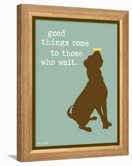 Good Things-Dog is Good-Framed Stretched Canvas