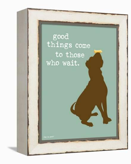 Good Things-Dog is Good-Framed Stretched Canvas