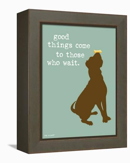 Good Things-Dog is Good-Framed Stretched Canvas