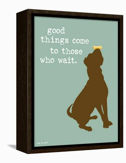 Good Things-Dog is Good-Framed Stretched Canvas