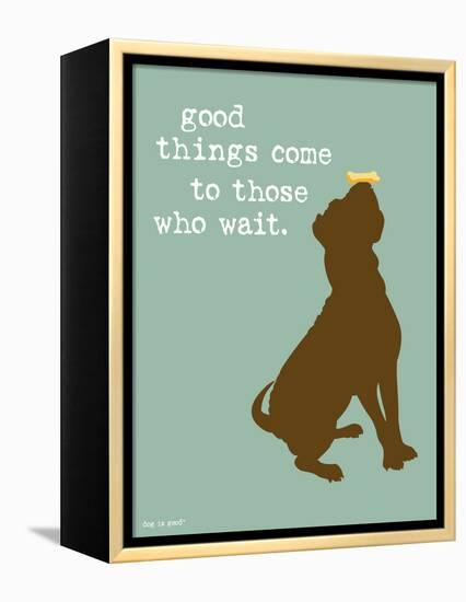 Good Things-Dog is Good-Framed Stretched Canvas