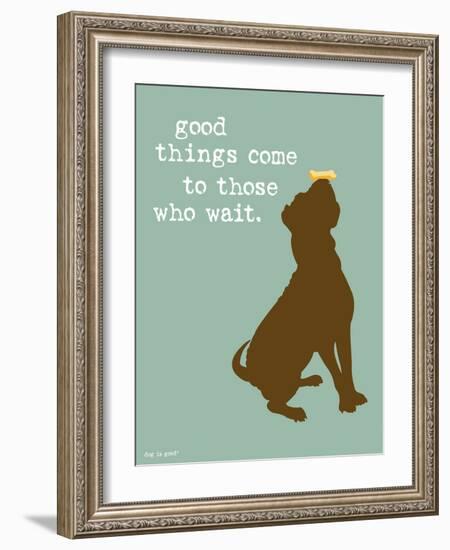 Good Things-Dog is Good-Framed Art Print