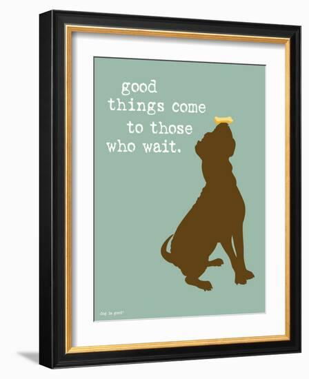 Good Things-Dog is Good-Framed Art Print