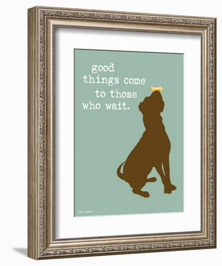 Good Things-Dog is Good-Framed Art Print