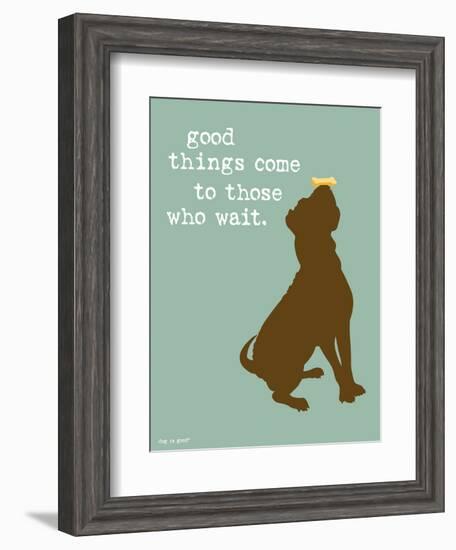 Good Things-Dog is Good-Framed Art Print