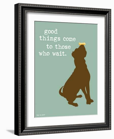 Good Things-Dog is Good-Framed Art Print