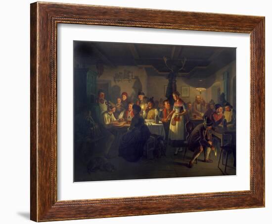 Good Time During an Evening in a Bavarian Inn, 1861-Moritz Von Schwind-Framed Giclee Print