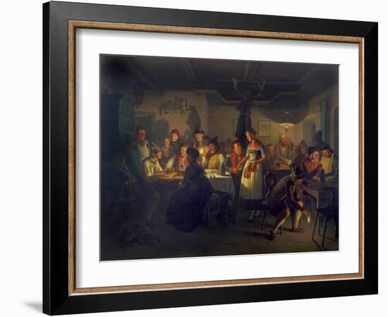 Good Time During an Evening in a Bavarian Inn, 1861-Moritz Von Schwind-Framed Giclee Print