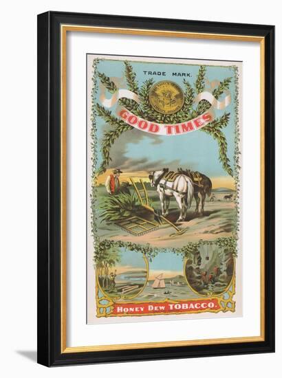 Good Times Honey Dew Brand Tobacco Label-Lantern Press-Framed Art Print