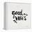 Good Vibes - Black Ink-Cat Coquillette-Framed Premier Image Canvas