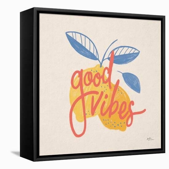 Good Vibes Lemons I Bright-Janelle Penner-Framed Stretched Canvas