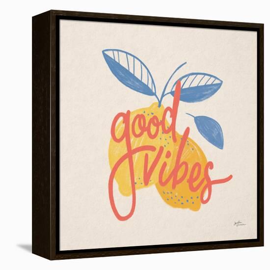Good Vibes Lemons I Bright-Janelle Penner-Framed Stretched Canvas
