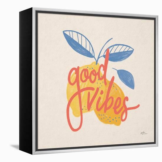 Good Vibes Lemons I Bright-Janelle Penner-Framed Stretched Canvas