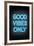 Good Vibes Only - Blue Neon-null-Framed Art Print