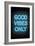 Good Vibes Only - Blue Neon-null-Framed Art Print