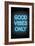 Good Vibes Only - Blue Neon-null-Framed Art Print