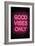 Good Vibes Only - Pink Neon-null-Framed Art Print