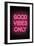 Good Vibes Only - Pink Neon-null-Framed Art Print