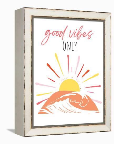 Good Vibes Only Pinks-Jennifer McCully-Framed Stretched Canvas