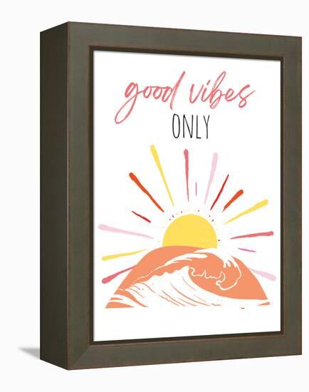 Good Vibes Only Pinks-Jennifer McCully-Framed Stretched Canvas