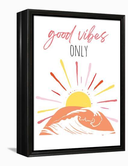 Good Vibes Only Pinks-Jennifer McCully-Framed Stretched Canvas