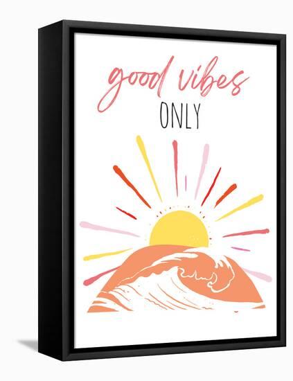 Good Vibes Only Pinks-Jennifer McCully-Framed Stretched Canvas