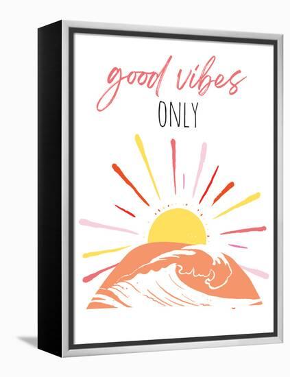 Good Vibes Only Pinks-Jennifer McCully-Framed Stretched Canvas