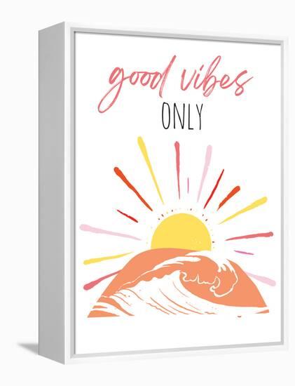 Good Vibes Only Pinks-Jennifer McCully-Framed Stretched Canvas