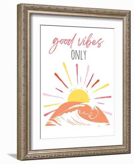 Good Vibes Only Pinks-Jennifer McCully-Framed Art Print