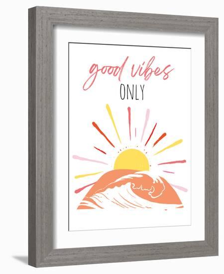 Good Vibes Only Pinks-Jennifer McCully-Framed Art Print