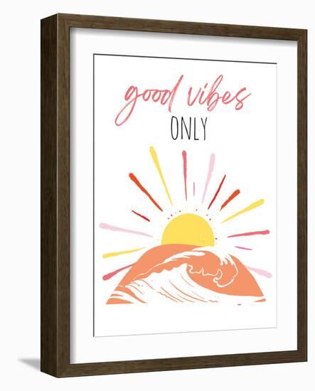 Good Vibes Only Pinks-Jennifer McCully-Framed Art Print