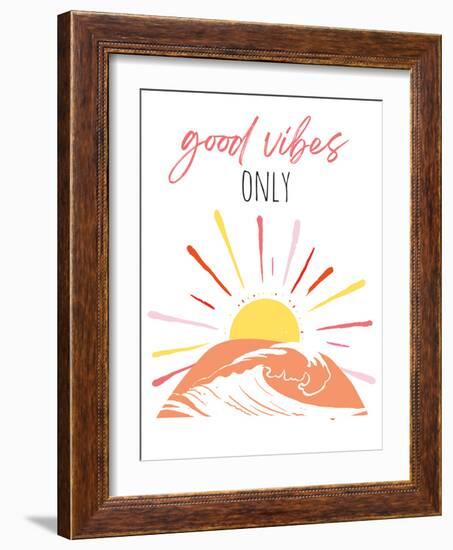 Good Vibes Only Pinks-Jennifer McCully-Framed Art Print