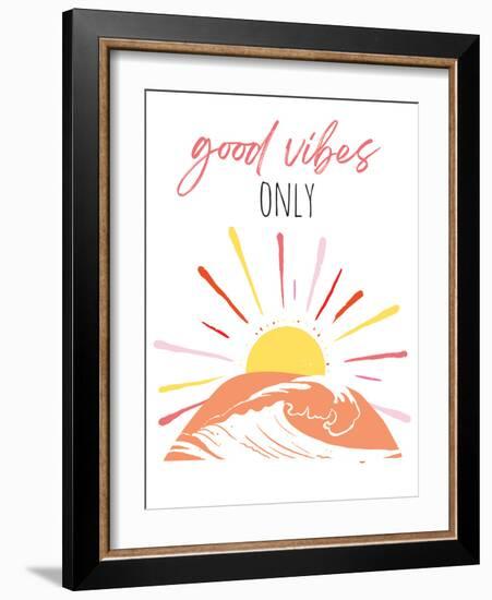 Good Vibes Only Pinks-Jennifer McCully-Framed Art Print