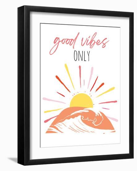 Good Vibes Only Pinks-Jennifer McCully-Framed Art Print
