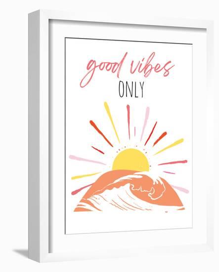 Good Vibes Only Pinks-Jennifer McCully-Framed Art Print