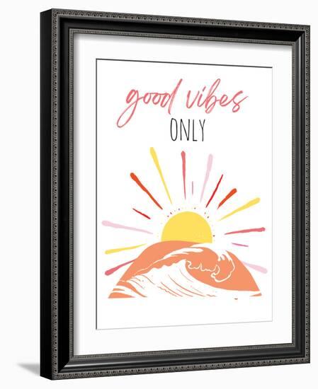 Good Vibes Only Pinks-Jennifer McCully-Framed Art Print