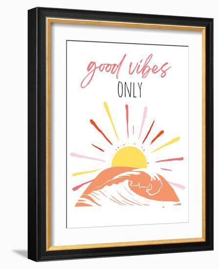 Good Vibes Only Pinks-Jennifer McCully-Framed Art Print