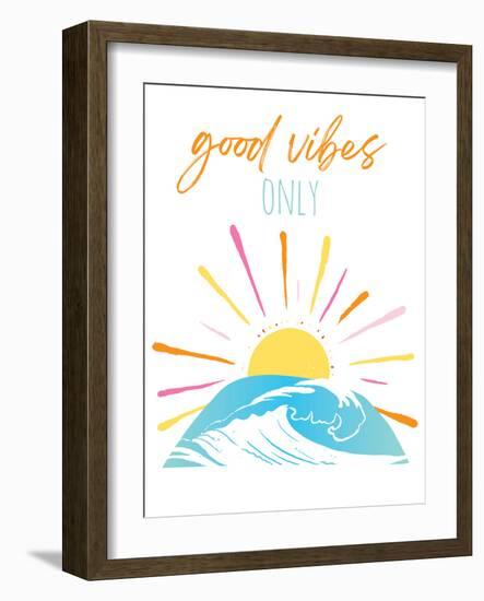 Good Vibes Only Rainbow-Jennifer McCully-Framed Art Print