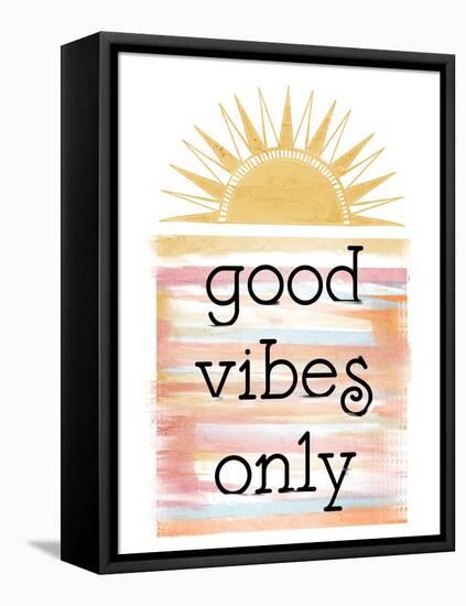 Good Vibes Only Sun-Kimberly Allen-Framed Stretched Canvas