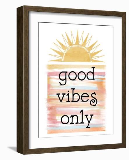 Good Vibes Only Sun-Kimberly Allen-Framed Art Print