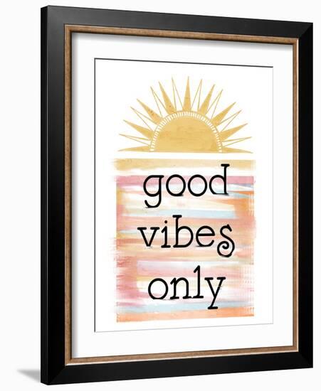 Good Vibes Only Sun-Kimberly Allen-Framed Art Print