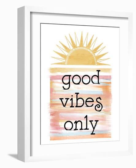 Good Vibes Only Sun-Kimberly Allen-Framed Art Print