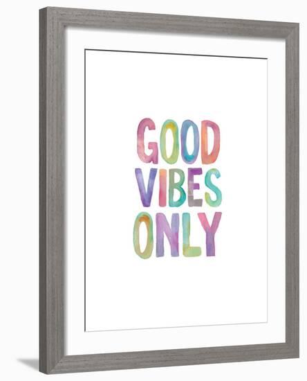 Good Vibes Only Watercolor-Brett Wilson-Framed Art Print