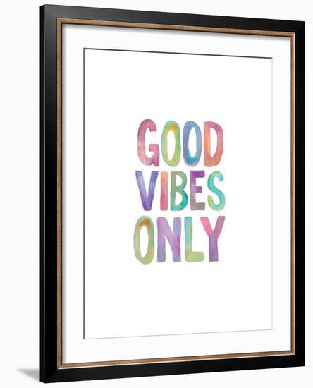 Good Vibes Only Watercolor-Brett Wilson-Framed Art Print