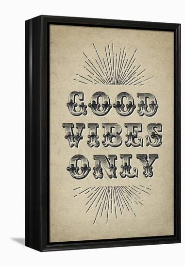 Good Vibes Only-null-Framed Stretched Canvas