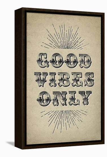 Good Vibes Only-null-Framed Stretched Canvas