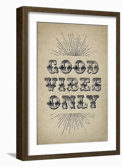 Good Vibes Only-null-Framed Art Print