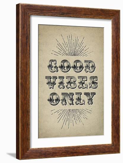 Good Vibes Only-null-Framed Art Print