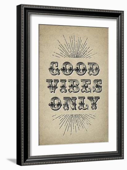 Good Vibes Only-null-Framed Art Print